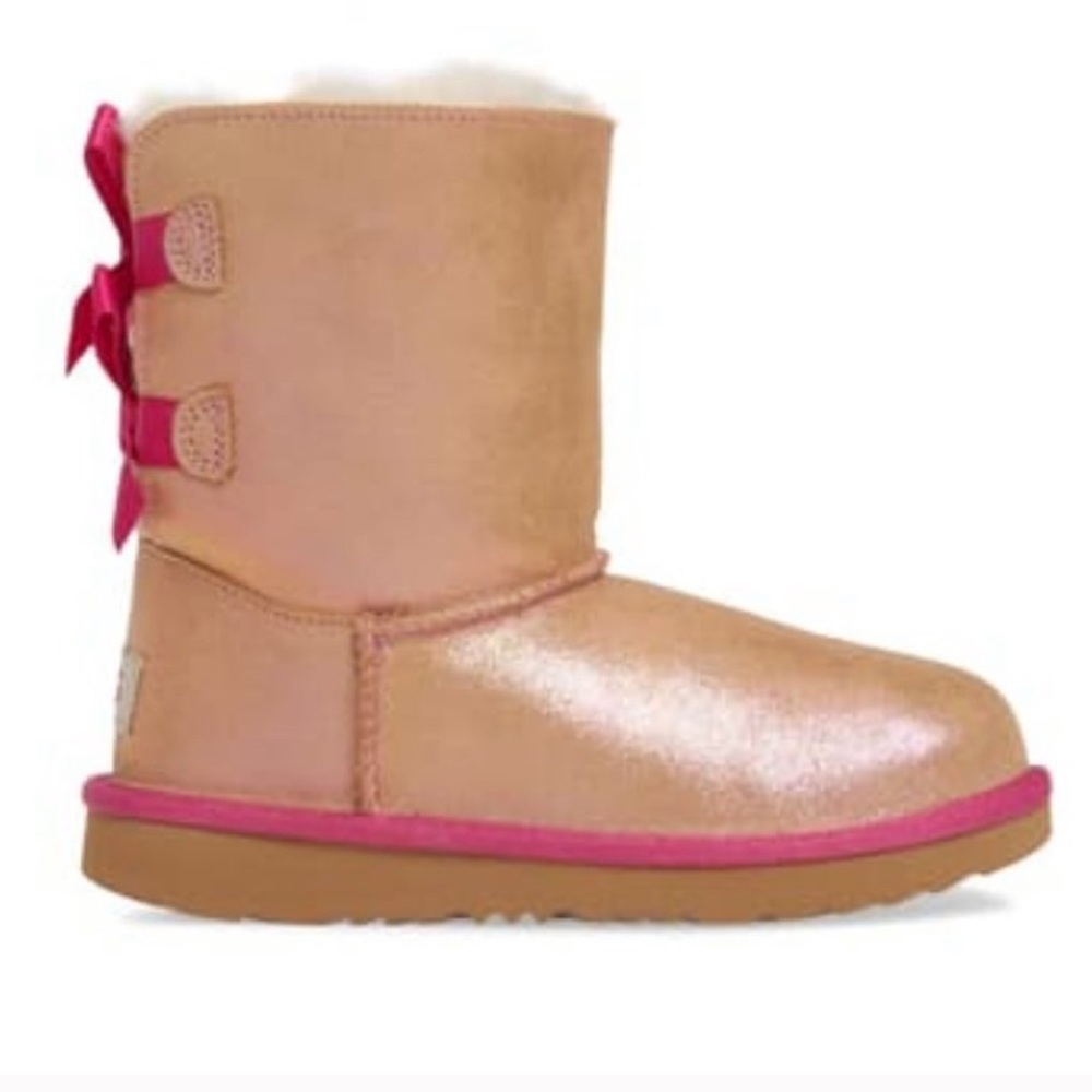 UGG Bailey Bow Shimmer Chestnut Pink bow girls